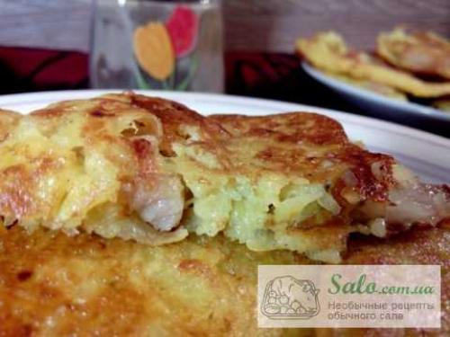 Драники с жареным салом. Белорусские драники с подчеревком.Пошаговый рецепт с фото.