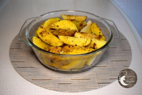 Картофель по-деревенски, как в Макдоналдсе : хрустящий снаружи, мягкий внутри