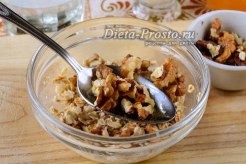 Овсянка с медом с орехами. Скраб для кишечника из овсянки для похудения Минус 11 кг 05