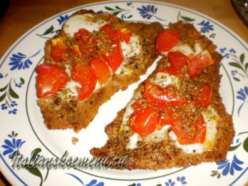 Отбивные с моцареллой. ОТБИВНАЯ ПО-МИЛАНСКИ В ДУХОВКЕ