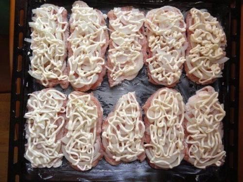 Мясо по-французски с моцареллой. Мясо по-французски в духовке