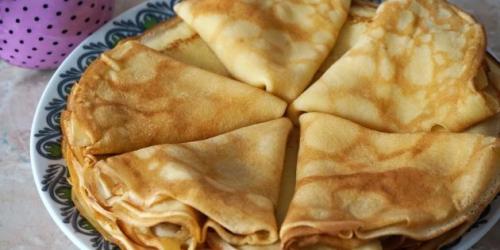 Блины на молоке с яйцом.  Классические блины на молоке