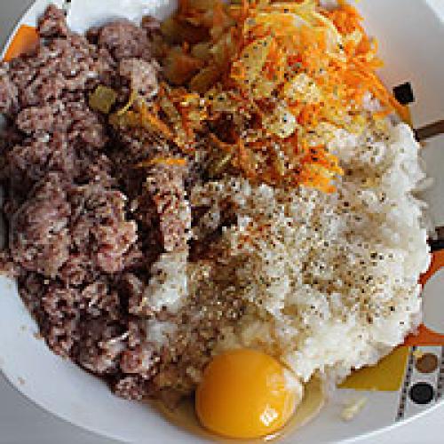 Биточки из риса и фарша. Пошаговый фото-рецепт котлет с рисом и фаршем