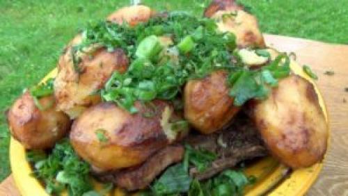 Картошка с мясом в казане по узбекски. Картошка с мясом в казане — 8 рецептов приготовления на плите, на костре и в духовке