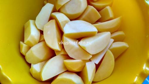 Запеченный петух с картошкой в рукаве. Петух с картошкой