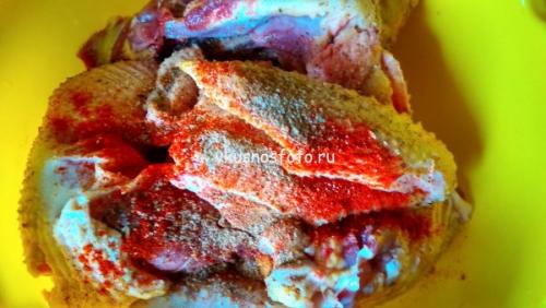 Запеченный петух с картошкой в рукаве. Петух с картошкой