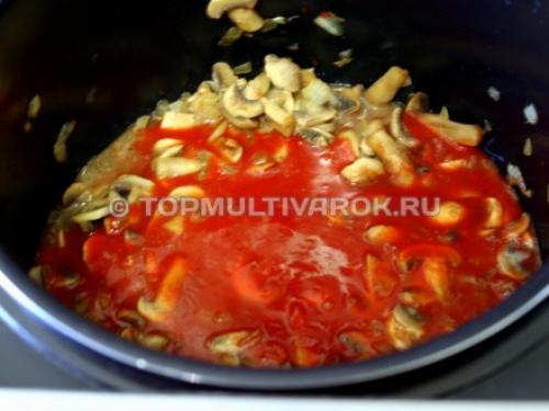 Булгур в мультиварке с грибами. Булгур с шампиньонами в томате
