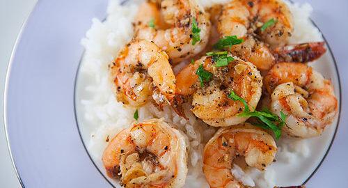 Рис с креветками в соевом соусе. Рис с креветками