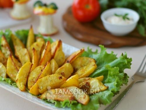 Сколько времени нужно для приготовления картофеля дольками в духовке. Картошка дольками в духовке