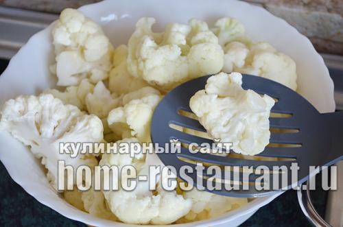 Маринованная цветная капуста на зиму по-корейски.