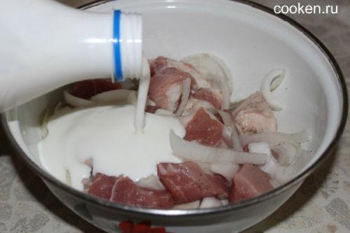 Домашний шашлык в духовке на решетке в кефирном маринаде. Шашлык на кефире 06 Домашний шашлык в духовке на решетке в кефирном маринаде. Шашлык на кефире 06