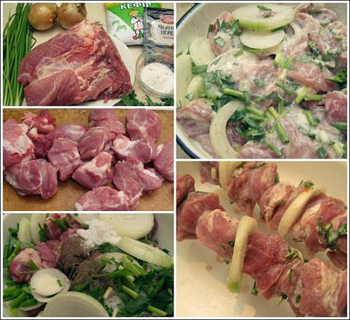 Шашлык в кефире на ночь.