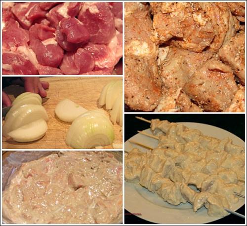 Шашлык в кефире на ночь.