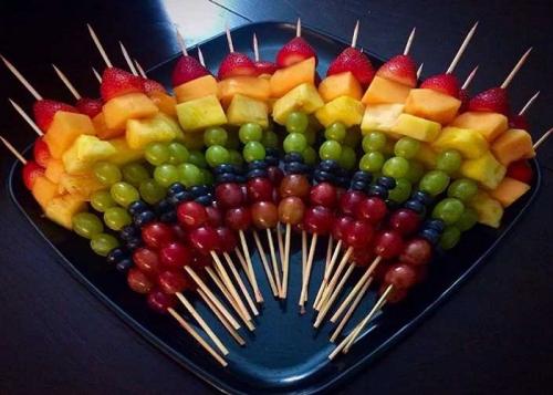 Фруктовые шпажки на Новый год. Канапе из фруктов на шпажках для фуршета — самые простые рецепты с фотографиями