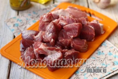 Шашлык в духовке в фольге. Пошаговый рецепт: