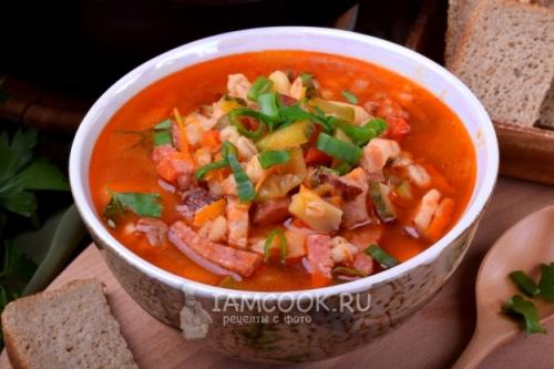 Рассольник с перловкой на бульоне из свиных ребер. Рассольник с перловкой и огурцами на свиных ребрышках 22