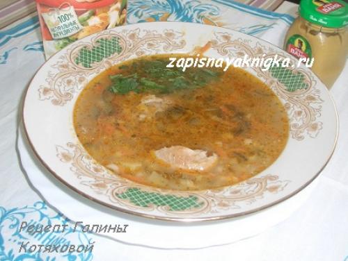 Рассольник из свиных ножек. Рассольник классический с перловкой