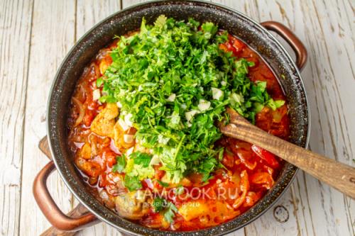 Чахохбили из куриной грудинки. Чахохбили из куриной грудки 06 Чахохбили из куриной грудинки. Чахохбили из куриной грудки 06