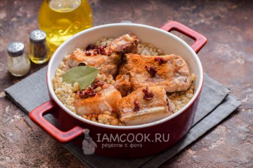 Перловая каша с ребра. Ребрышки с перловкой в мультиварке. 32 Перловая каша с ребра. Ребрышки с перловкой в мультиварке. 32