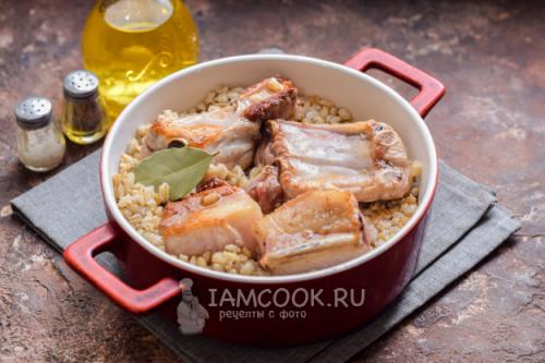 Перловая каша с ребра. Ребрышки с перловкой в мультиварке. 31 Перловая каша с ребра. Ребрышки с перловкой в мультиварке. 31