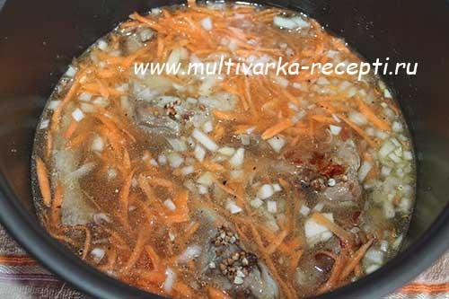 Гречка с ребрышками в мультиварке
