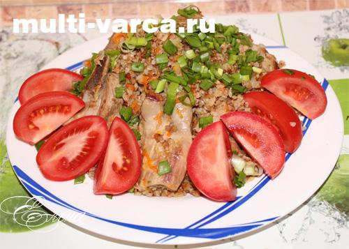 Гречка со свиными ребрышками в мультиварке. Свиные ребрышки с гречкой в мультиварке
