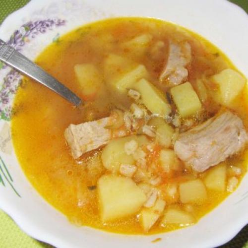 Суп с перловкой со свининой. Суп из свинины, Блюда из перловки - рецепты приготовления