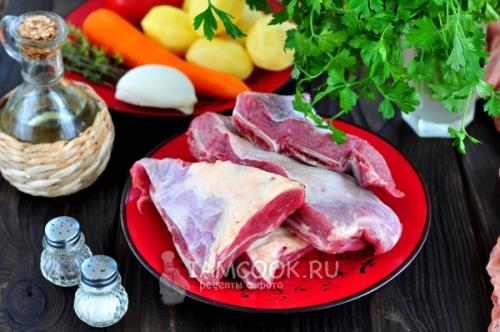 Тушёные говяжьи ребра с картофелем и перловкой. Картофель с ребрами телятины 03 Тушёные говяжьи ребра с картофелем и перловкой. Картофель с ребрами телятины 03