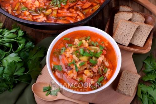 Рассольник со свиными рёбрами и перловой.. Перловый 36 Рассольник со свиными рёбрами и перловой.. Перловый 36