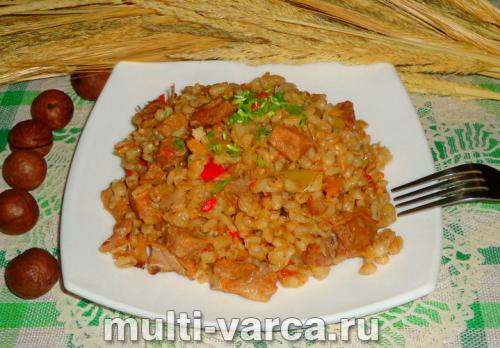 Перловка с мясом и овощами в мультиварке