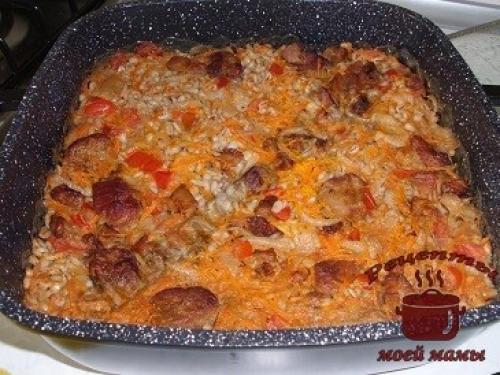 Перловка с мясом в духовке. Перловая каша с мясом и овощами в духовке