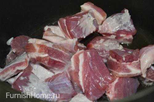 Свиная грудинка с перловкой. Перловый плов со свиной грудинкой 04 Свиная грудинка с перловкой. Перловый плов со свиной грудинкой 04