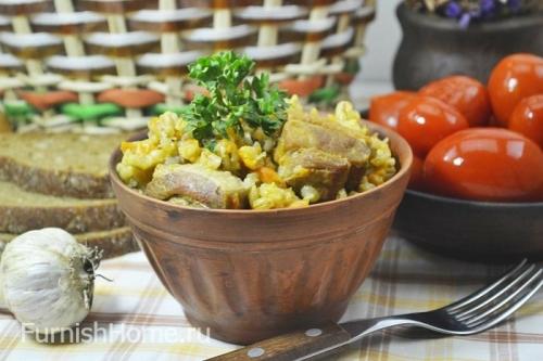 Свиная грудинка с перловкой. Перловый плов со свиной грудинкой 10 Свиная грудинка с перловкой. Перловый плов со свиной грудинкой 10