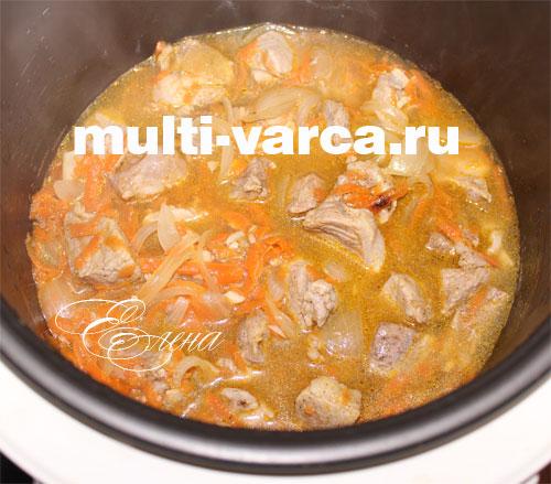 Перловая каша с свиными ребрышками в мультиварке. Свинина с перловкой в мультиварке 06 Перловая каша с свиными ребрышками в мультиварке. Свинина с перловкой в мультиварке 06