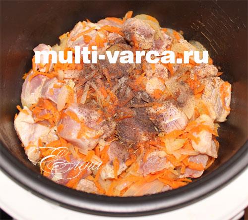 Перловая каша с свиными ребрышками в мультиварке. Свинина с перловкой в мультиварке 04 Перловая каша с свиными ребрышками в мультиварке. Свинина с перловкой в мультиварке 04