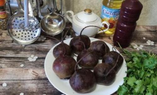 Рецепт маринованной свеклы по-грузински. Маринованная свёкла по-грузински в ткемали с зеленью