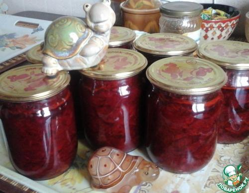 Свекла на Зиму с чесноком и острым перцем. Свекла острая на Зиму
