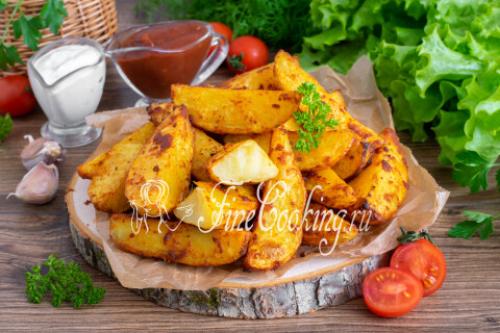 Картошка дольками запеченная в духовке. 21 Картошка дольками запеченная в духовке. 21