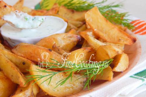 Запеченная картошка дольками в духовке 8 рецептов. Рецепт 1, пошаговый: картофельные дольки в духовке