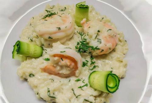 Ризотто с креветками в сливочном соусе без вина. Ризотто с морепродуктами в сливочном соусе