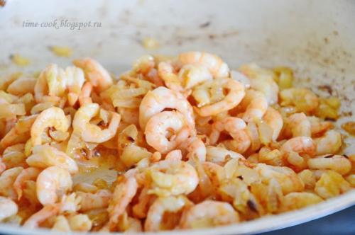Рис с креветками в сливочно-чесночном соусе. Рис с креветками в сливочном соусе