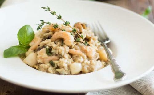 Ризотто с креветками в сливочном соусе без вина. Ризотто с морепродуктами, как в Италии