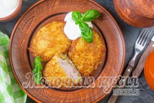 Блины из вареной картошки с мясом. Настоящие белорусские драники из картошки с мясом (мясным фаршем) – готовим пошагово