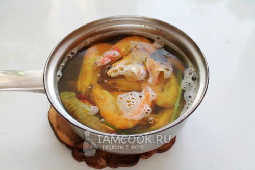 Креветки в сливочном соусе с курицей. Паста с креветками и курицей 05