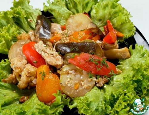 Овощи в рукаве с мясом. Овощи с мясом запеченные в рукаве