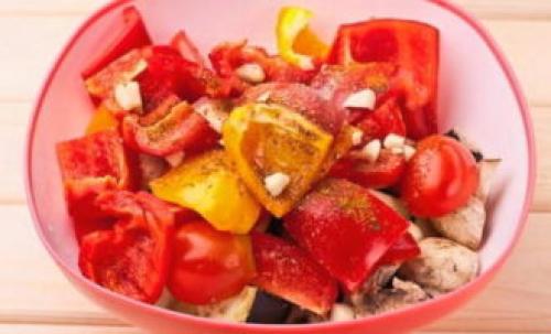 Овощи, запеченные в духовке