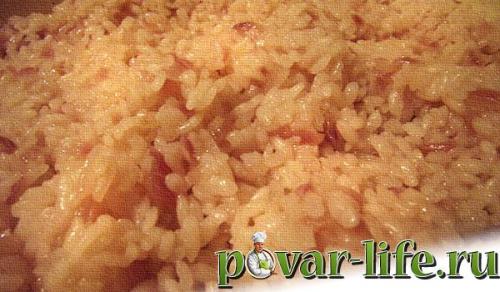 Ризотто с красной рыбой и сливками