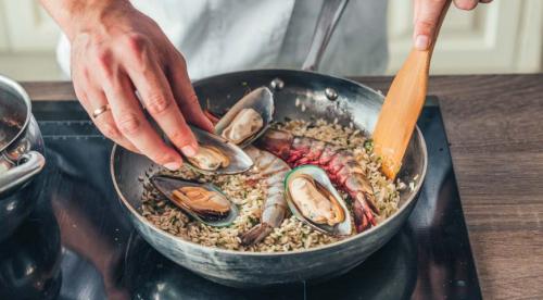 Ризотто с морепродуктами и сливками. Ризотто с морепродуктами в сливках (видео-рецепт) 14 Ризотто с морепродуктами и сливками. Ризотто с морепродуктами в сливках (видео-рецепт) 14