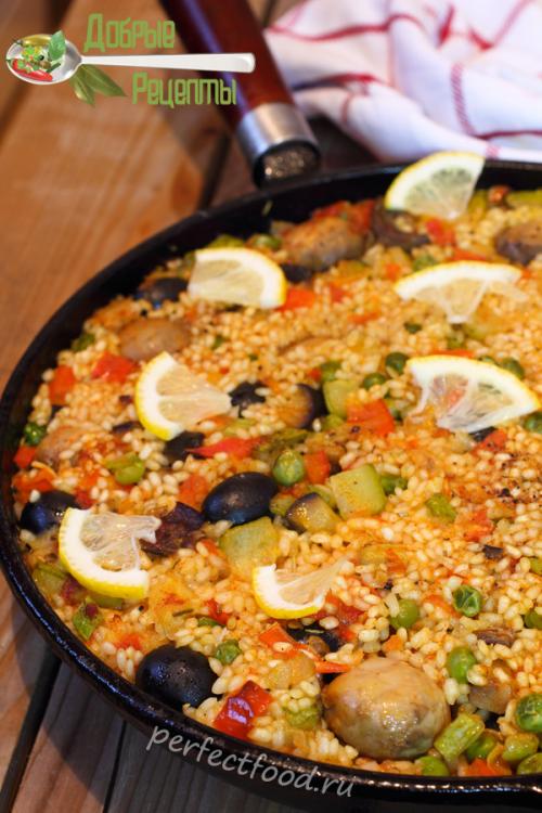 Паэлья с грибами и сливками. Вегетарианская паэлья с грибами — рецепт с фото и видео
