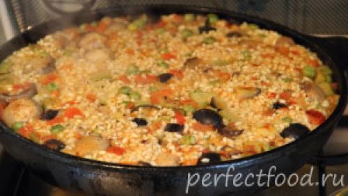 Паэлья с грибами и сливками. Вегетарианская паэлья с грибами — рецепт с фото и видео